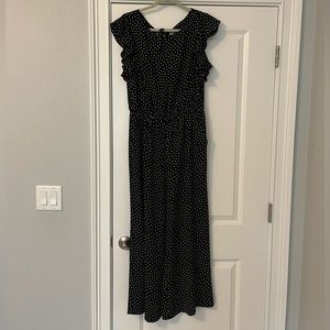 Sanctuary Black Polka Dot Flowy Jumpsuit